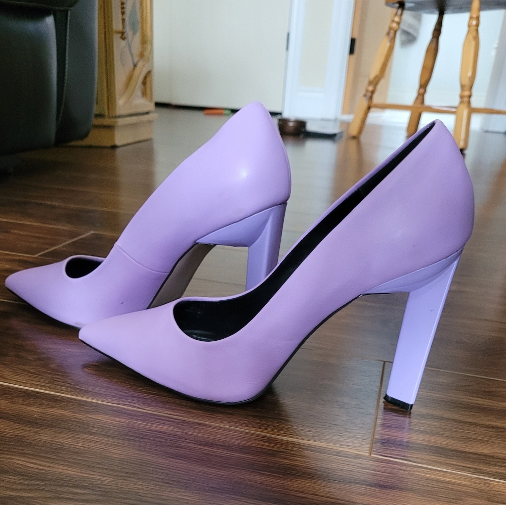Lavender Vegan Leather Heels